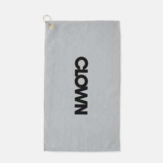 Clown Golf Towel Grey